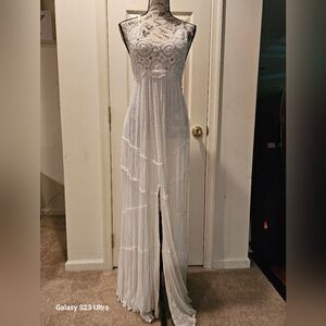 Free People Inessa white maxi sundress size small